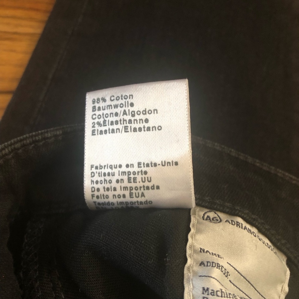 AG Stevie ankle jeans black skinny jeans with holes distressed size 26 - Picture 13 of 16